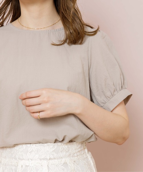 flower（フラワー）の「シンプルレディハーフブラウス（シャツ/ブラウス・レディース・ホワイト/ベージュ・FREE）」の22枚目の写真
