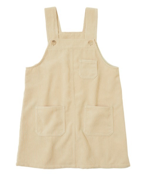 devirock（デビロック）の「コーデュロイジャンパースカート（ジャンパースカート・キッズ・ベージュ/グレー系その他/パープル系その他・150cm/100cm/130cm/110cm/140cm/120cm/160cm）」の7枚目の写真