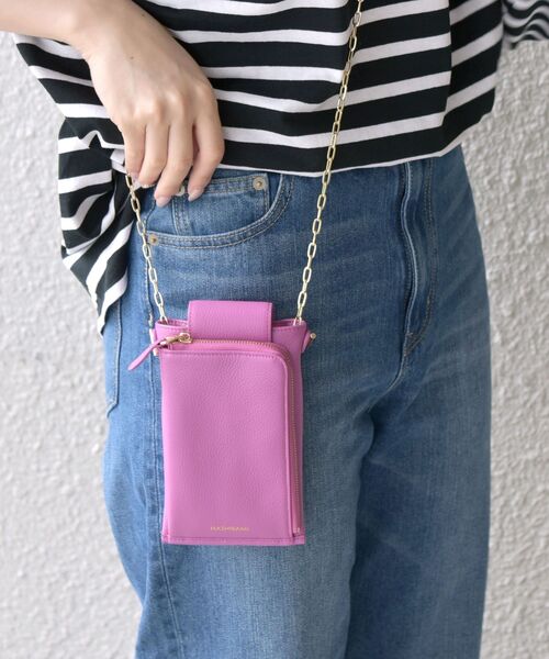 HASHIBAMI（ハシバミ）の「【SHIPS any別注】HASHIBAMI: マルチ モバイル ポシェット◇（ショルダーバッグ・レディース・ベージュ/ピンク/ブルー・ONE SIZE）」の19枚目の写真