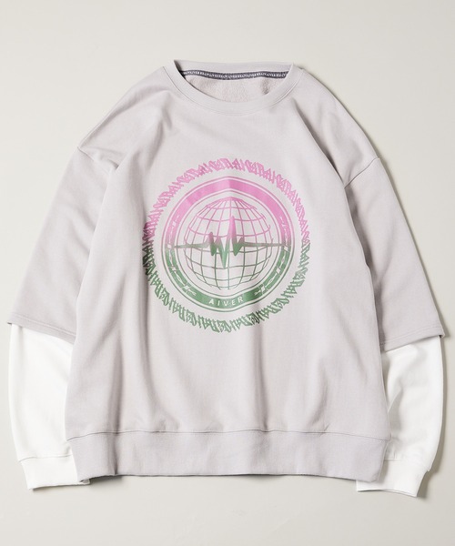 AIVER(アイバー)の「AIVER グラデーションレイヤードスウェット(スウェット・メンズ・ライトグレー/チャコールグレー/ブラック・LARGE/MEDIUM)」の15枚目の写真