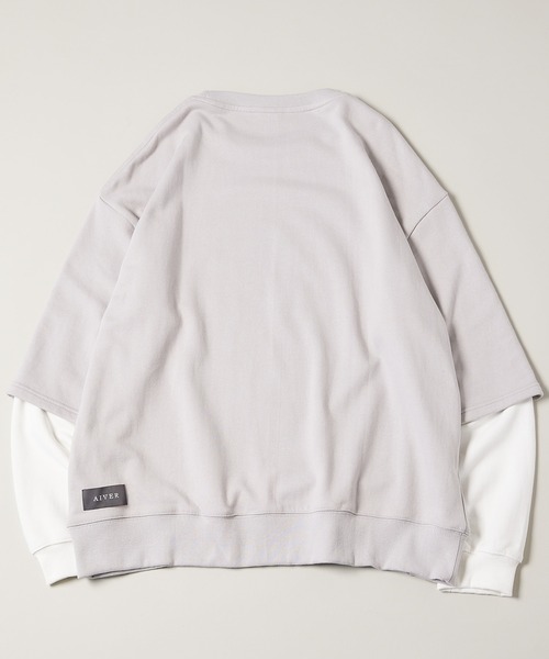 AIVER(アイバー)の「AIVER グラデーションレイヤードスウェット(スウェット・メンズ・ライトグレー/チャコールグレー/ブラック・LARGE/MEDIUM)」の11枚目の写真