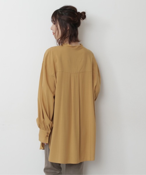 FREE'S MART（フリーズマート）の「【Sシリーズ対応】◆T/Rスタンドネックチュニックシャツ（シャツ/ブラウス・レディース・ホワイト/イエロー・SMALL/MEDIUM）」の8枚目の写真