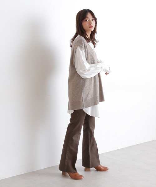 FREE'S MART（フリーズマート）の「【Sシリーズ対応】◆T/Rスタンドネックチュニックシャツ（シャツ/ブラウス・レディース・ホワイト/イエロー・SMALL/MEDIUM）」の13枚目の写真