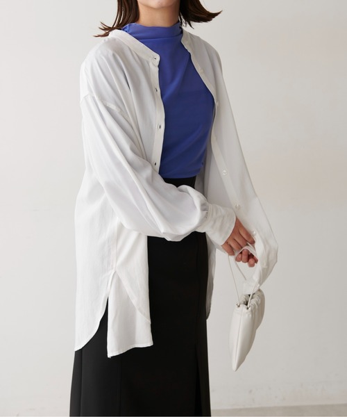 FREE'S MART（フリーズマート）の「【Sシリーズ対応】◆T/Rスタンドネックチュニックシャツ（シャツ/ブラウス・レディース・ホワイト/イエロー・SMALL/MEDIUM）」の15枚目の写真