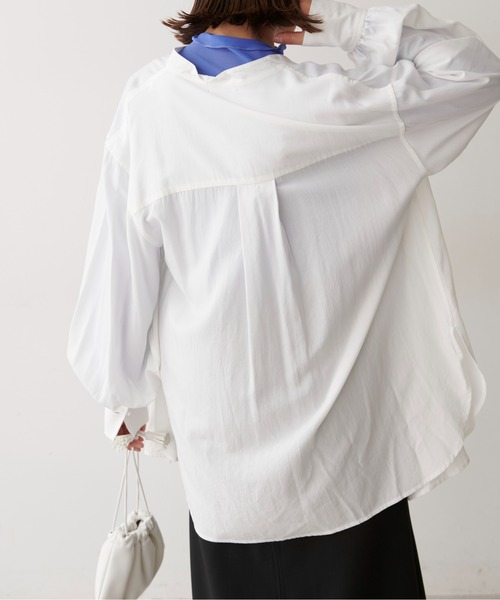 FREE'S MART（フリーズマート）の「【Sシリーズ対応】◆T/Rスタンドネックチュニックシャツ（シャツ/ブラウス・レディース・ホワイト/イエロー・SMALL/MEDIUM）」の19枚目の写真