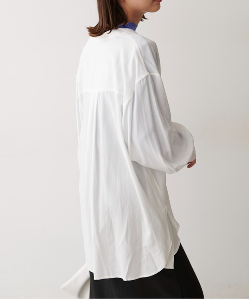 FREE'S MART（フリーズマート）の「【Sシリーズ対応】◆T/Rスタンドネックチュニックシャツ（シャツ/ブラウス・レディース・ホワイト/イエロー・SMALL/MEDIUM）」の18枚目の写真