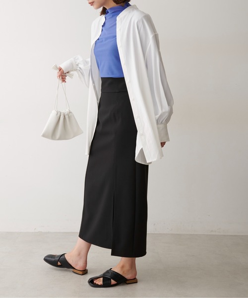 FREE'S MART（フリーズマート）の「【Sシリーズ対応】◆T/Rスタンドネックチュニックシャツ（シャツ/ブラウス・レディース・ホワイト/イエロー・SMALL/MEDIUM）」の22枚目の写真