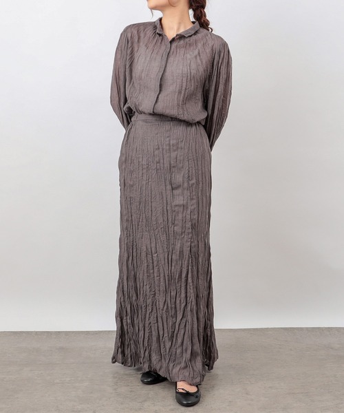 PUAL CE CIN（ピュアルセシン）の「【Du noir】ワッシャー加工ブラウス（シャツ/ブラウス・レディース・チャコールグレー/ベージュ・FREE）」の18枚目の写真