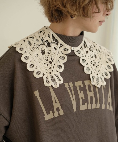 Bab（バブ）の「レース付け襟（付け襟・レディース・ブラック/アイボリー・ONESIZE）」の8枚目の写真