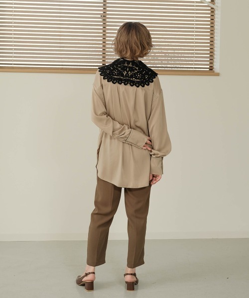 Bab（バブ）の「レース付け襟（付け襟・レディース・ブラック/アイボリー・ONESIZE）」の5枚目の写真