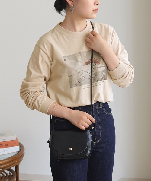 HER CLOSET(ハークローゼット)の「【HERCLOSET】フォトプリントロンT(Tシャツ/カットソー・レディース・チャコールグレー/ホワイト/ホワイト系その他/ベージュ・S/M)」の14枚目の写真