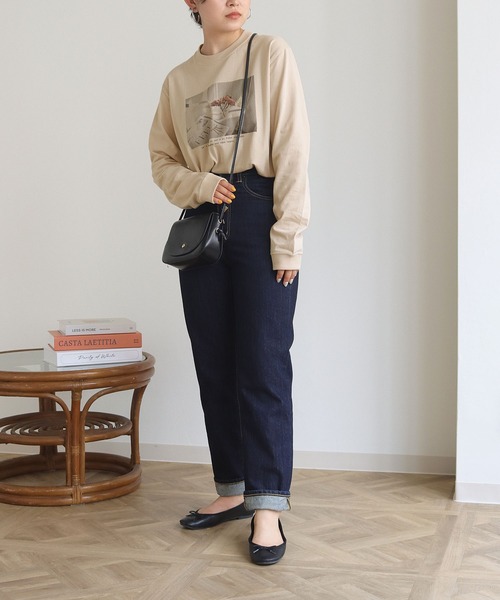 HER CLOSET(ハークローゼット)の「【HERCLOSET】フォトプリントロンT(Tシャツ/カットソー・レディース・チャコールグレー/ホワイト/ホワイト系その他/ベージュ・S/M)」の16枚目の写真