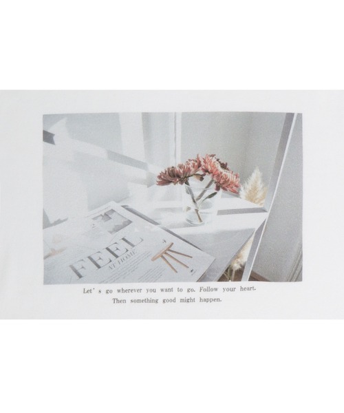 HER CLOSET(ハークローゼット)の「【HERCLOSET】フォトプリントロンT(Tシャツ/カットソー・レディース・チャコールグレー/ホワイト/ホワイト系その他/ベージュ・S/M)」の7枚目の写真