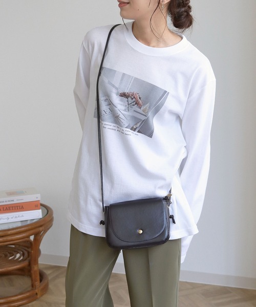 HER CLOSET(ハークローゼット)の「【HERCLOSET】フォトプリントロンT(Tシャツ/カットソー・レディース・チャコールグレー/ホワイト/ホワイト系その他/ベージュ・S/M)」の20枚目の写真