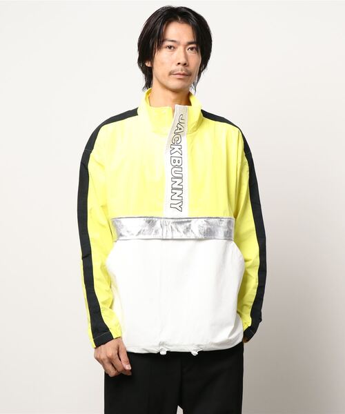 Jack Bunny!!】2WAY ストレッチ ワッシャー ハーフジップアップ プル