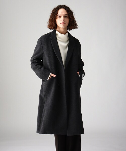 新品 タグ付き LIFE&WORK DESIGN コート チェスター ブラック tk.TAKEO KIKUCHI（ティーケータケオキクチ）の「◇GiGaTexダブル