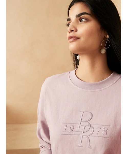 Banana Republic（バナナリパブリック）の「ロゴ スウェットシャツ（スウェット・レディース・ピンク・S/M/L/XS）」の8枚目の写真