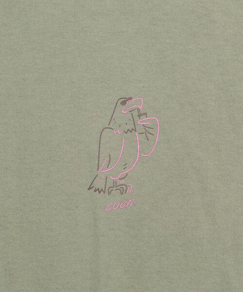 coen（コーエン）の「coen × 金安 亮 イラストロングスリーブTシャツ（Tシャツ/カットソー・メンズ・ホワイト/ベージュ/オリーブ・SMALL/MEDIUM/LARGE/X-LARGE）」の5枚目の写真
