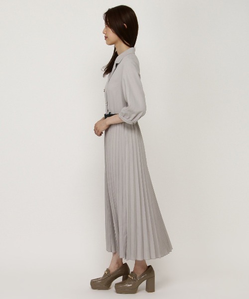 REDYAZEL 恋し 未使用 Mサイズ 七分丈ロングワンピース ベージュとグリーン 