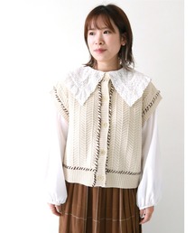 ehka sopo | ハンドステッチニットベスト(ベスト)