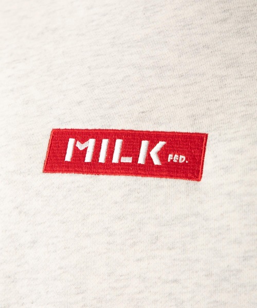 MILKFED.(ミルクフェド)の「EMBROIDERED BAR RAGLAN SWEAT TOP(スウェット・レディース・オフホワイト/アッシュ/ブラック・ONE SIZE)」の11枚目の写真