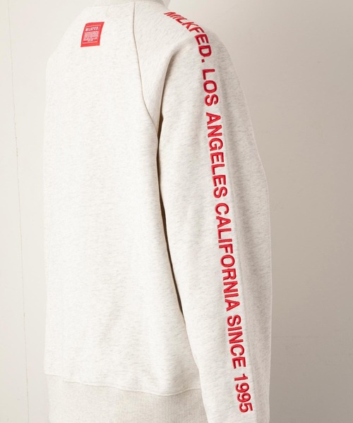 MILKFED.(ミルクフェド)の「EMBROIDERED BAR RAGLAN SWEAT TOP(スウェット・レディース・オフホワイト/アッシュ/ブラック・ONE SIZE)」の7枚目の写真