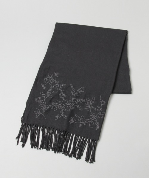 HARE（ハレ）の「シシュウストール(HARE)（ストール/ショール・メンズ・ブラック/ネイビー・FREE）」の5枚目の写真