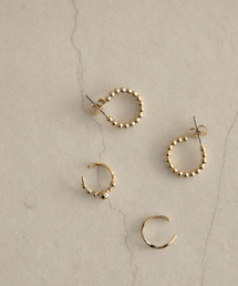 SMELLY | メタルボールピアスカフセット(ピアス（両耳用）)