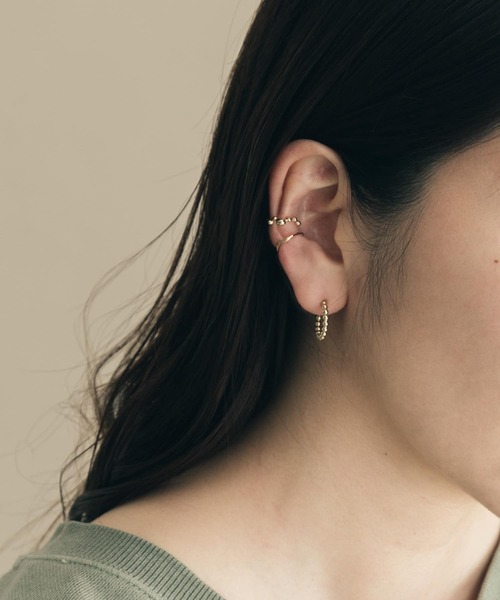 SMELLY（スメリー）の「メタルボールピアスカフセット（ピアス（両耳用）・レディース・ゴールド・-）」の4枚目の写真