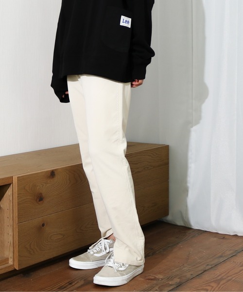Lee（リー）の「Lee/リー　ストレッチコール スリット入り スキニーパンツ（その他パンツ・レディース・グレイッシュベージュ/アイボリー/ブラック・MEDIUM/X-SMALL/SMALL）」の3枚目の写真
