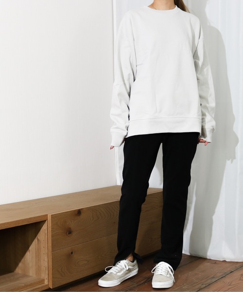 Lee（リー）の「Lee/リー　ストレッチコール スリット入り スキニーパンツ（その他パンツ・レディース・グレイッシュベージュ/アイボリー/ブラック・MEDIUM/X-SMALL/SMALL）」の7枚目の写真