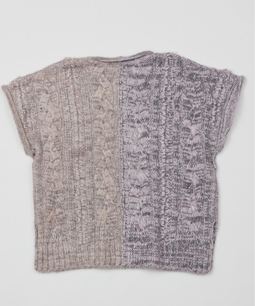 AlexanderLeeChang(アレキサンダーリーチャン)の「AlexanderLeeChang/アレキサンダーリーチャン BIG KNIT VEST ビッグニットベスト AC062103(ベスト・メンズ・ブラック/グレー/バーガンディー・2/3)」の4枚目の写真