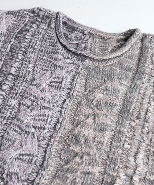 AlexanderLeeChang(アレキサンダーリーチャン)の「AlexanderLeeChang/アレキサンダーリーチャン BIG KNIT VEST ビッグニットベスト AC062103(ベスト・メンズ・ブラック/グレー/バーガンディー・2/3)」の19枚目の写真