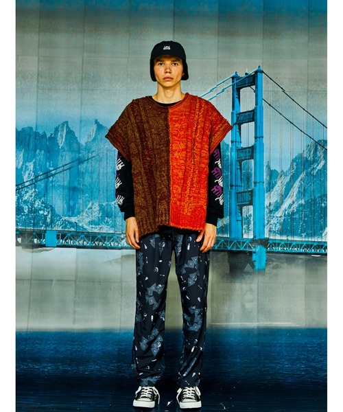 AlexanderLeeChang(アレキサンダーリーチャン)の「AlexanderLeeChang/アレキサンダーリーチャン BIG KNIT VEST ビッグニットベスト AC062103(ベスト・メンズ・ブラック/グレー/バーガンディー・2/3)」の7枚目の写真