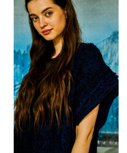 AlexanderLeeChang(アレキサンダーリーチャン)の「AlexanderLeeChang/アレキサンダーリーチャン BIG KNIT VEST ビッグニットベスト AC062103(ベスト・メンズ・ブラック/グレー/バーガンディー・2/3)」の18枚目の写真