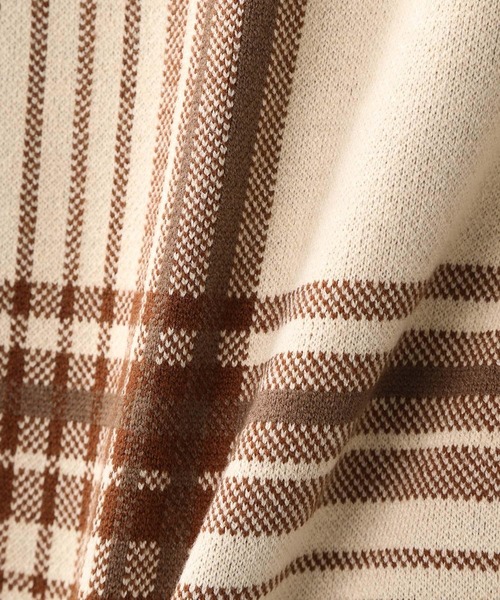 RAGEBLUE（レイジブルー）の「＜自宅洗濯可能＞タータンチェック柄ニットクルー/229692（ニット/セーター・メンズ・ダークグリーン/オフホワイト/キャメル・SMALL/LARGE/MEDIUM/X-LARGE）」の15枚目の写真