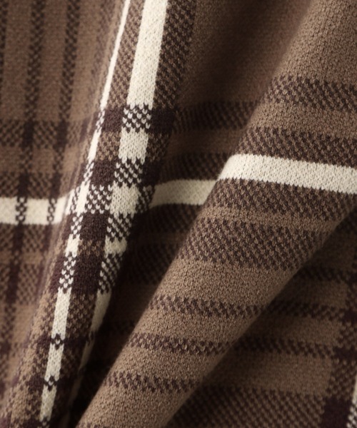 RAGEBLUE（レイジブルー）の「＜自宅洗濯可能＞タータンチェック柄ニットクルー/229692（ニット/セーター・メンズ・ダークグリーン/オフホワイト/キャメル・SMALL/LARGE/MEDIUM/X-LARGE）」の13枚目の写真