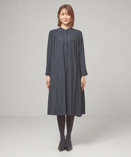 closet story(クローゼットストーリー)の「<closet story>ポリエステルサテン ギャザー ベルトワンピース -ウォッシャブル-(ワンピース・レディース・ネイビー/ピンク/モカ・FREE)」の16枚目の写真