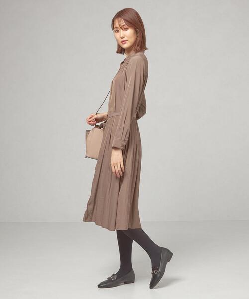 closet story(クローゼットストーリー)の「<closet story>ポリエステルサテン ギャザー ベルトワンピース -ウォッシャブル-(ワンピース・レディース・ネイビー/ピンク/モカ・FREE)」の20枚目の写真
