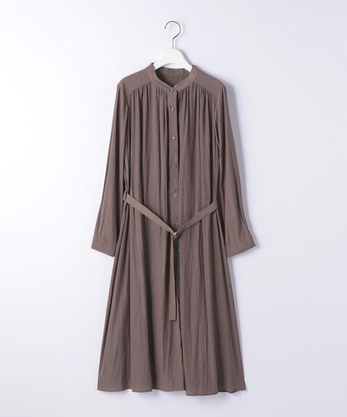 closet story(クローゼットストーリー)の「<closet story>ポリエステルサテン ギャザー ベルトワンピース -ウォッシャブル-(ワンピース・レディース・ネイビー/ピンク/モカ・FREE)」の17枚目の写真