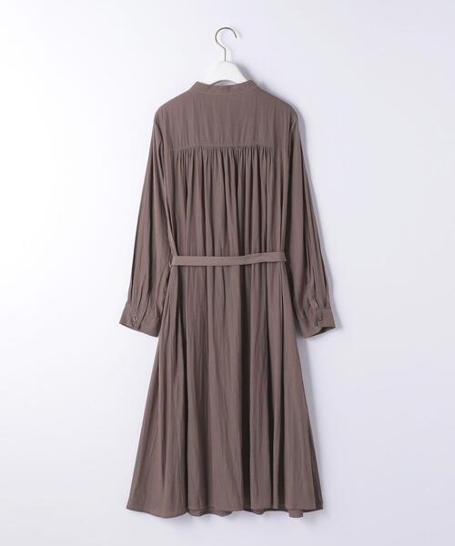 closet story(クローゼットストーリー)の「<closet story>ポリエステルサテン ギャザー ベルトワンピース -ウォッシャブル-(ワンピース・レディース・ネイビー/ピンク/モカ・FREE)」の15枚目の写真