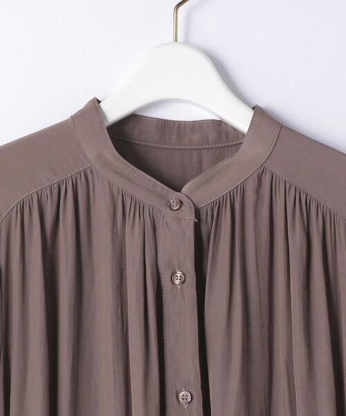 closet story(クローゼットストーリー)の「<closet story>ポリエステルサテン ギャザー ベルトワンピース -ウォッシャブル-(ワンピース・レディース・ネイビー/ピンク/モカ・FREE)」の9枚目の写真