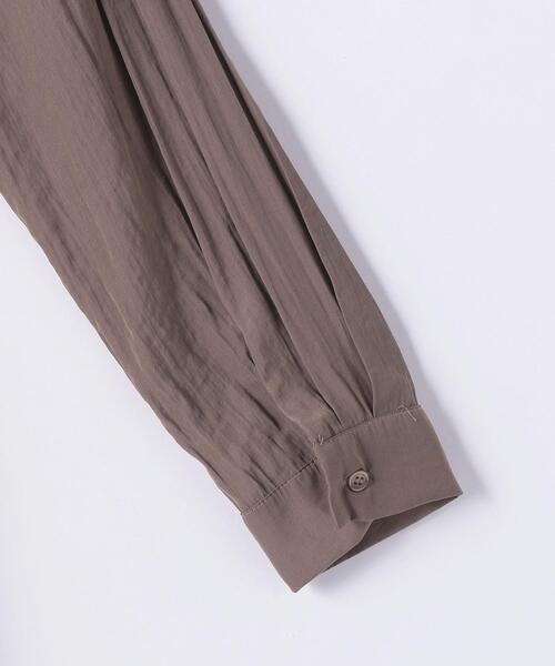 closet story(クローゼットストーリー)の「<closet story>ポリエステルサテン ギャザー ベルトワンピース -ウォッシャブル-(ワンピース・レディース・ネイビー/ピンク/モカ・FREE)」の4枚目の写真