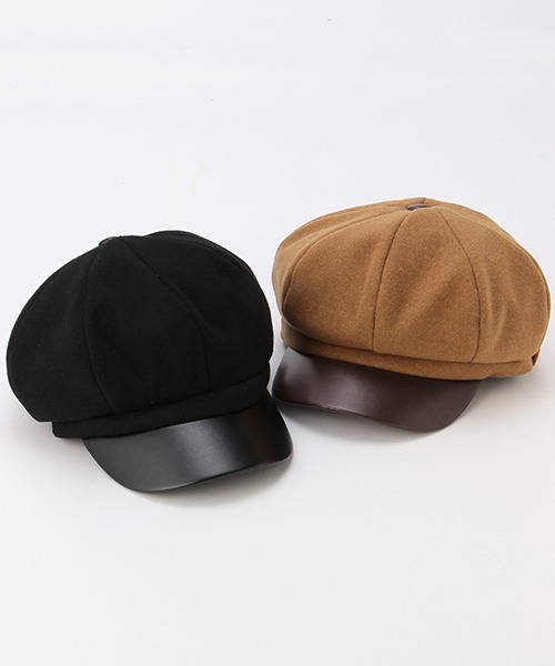 b・ROOM（ビールーム）の「フェイクウールキャスケット（キャスケット・キッズ・キャメル/ブラック・52cm/54cm）」の10枚目の写真