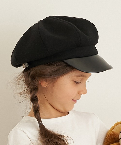 b・ROOM（ビールーム）の「フェイクウールキャスケット（キャスケット・キッズ・キャメル/ブラック・52cm/54cm）」の15枚目の写真