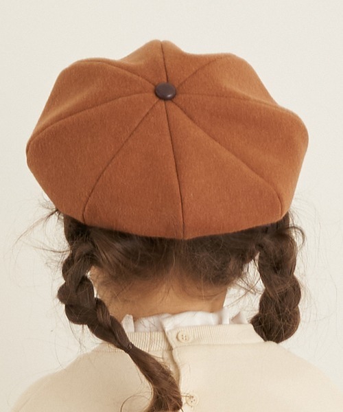b・ROOM（ビールーム）の「フェイクウールキャスケット（キャスケット・キッズ・キャメル/ブラック・52cm/54cm）」の14枚目の写真