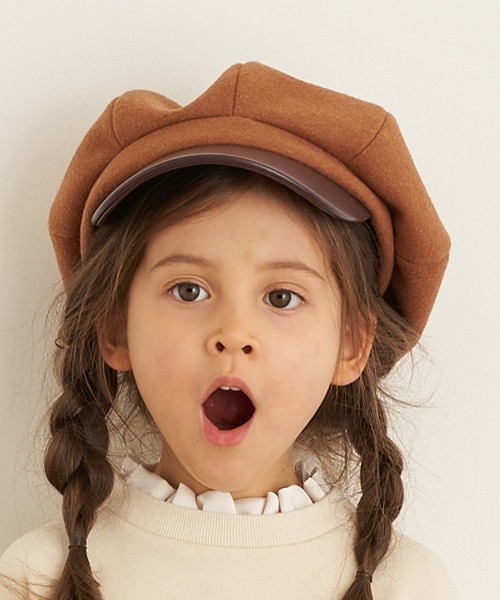 b・ROOM（ビールーム）の「フェイクウールキャスケット（キャスケット・キッズ・キャメル/ブラック・52cm/54cm）」の13枚目の写真