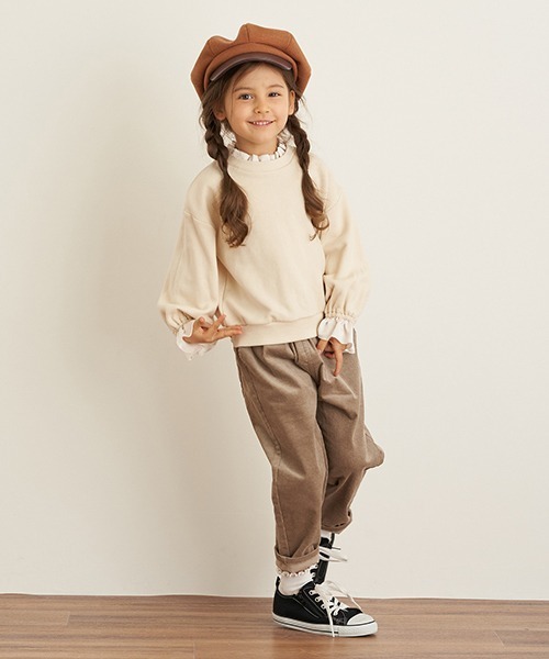 b・ROOM（ビールーム）の「フェイクウールキャスケット（キャスケット・キッズ・キャメル/ブラック・52cm/54cm）」の12枚目の写真