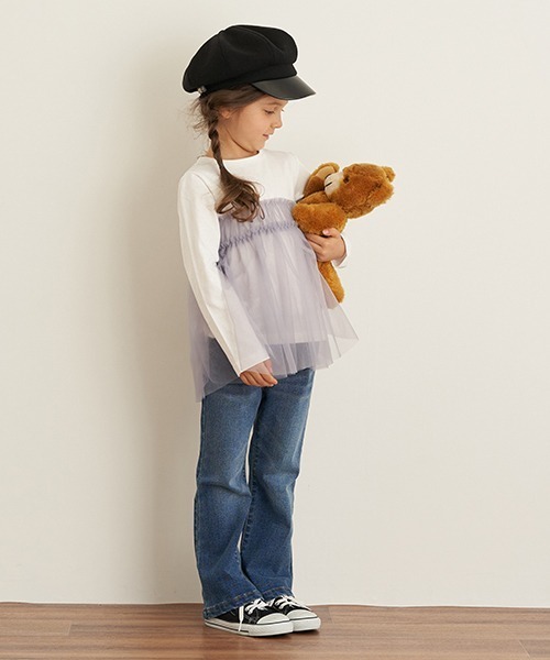 b・ROOM（ビールーム）の「フェイクウールキャスケット（キャスケット・キッズ・キャメル/ブラック・52cm/54cm）」の11枚目の写真