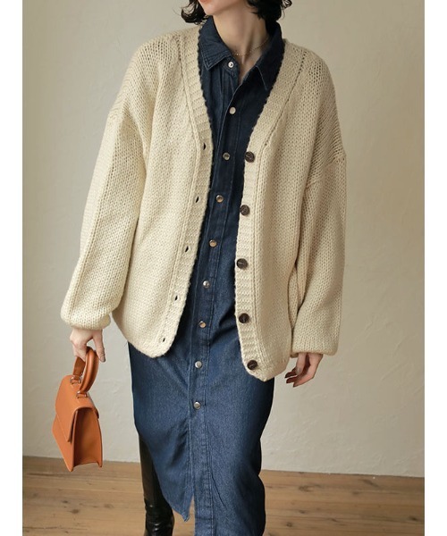 ACYM（アシーム）の「Lily knit カーディガン（ニット/セーター・レディース・ピンク/アイボリー・FREE）」の12枚目の写真